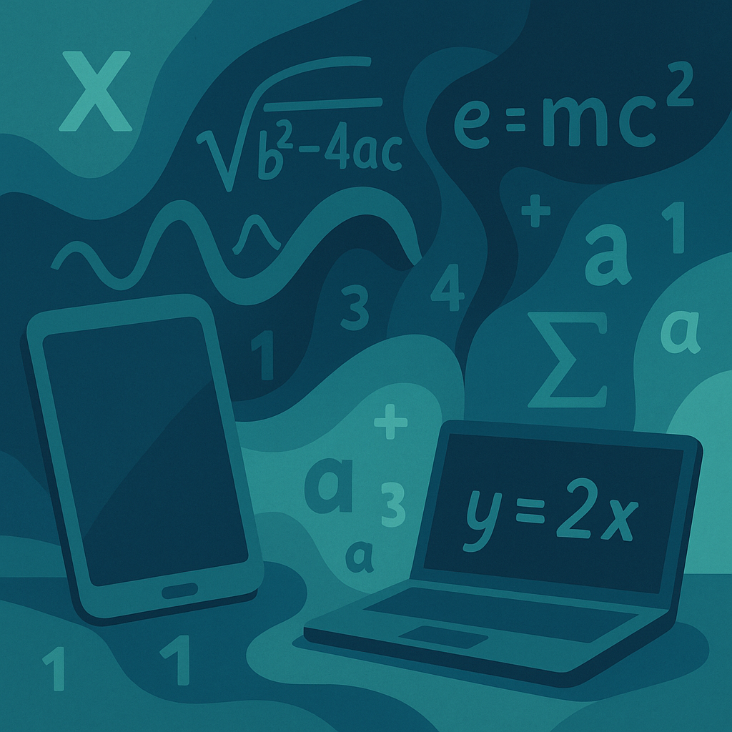 Algebra and technology illustration